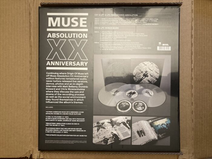 Muse Absolution XX Anniversary Box Set 3LP : 2CD New Sealed